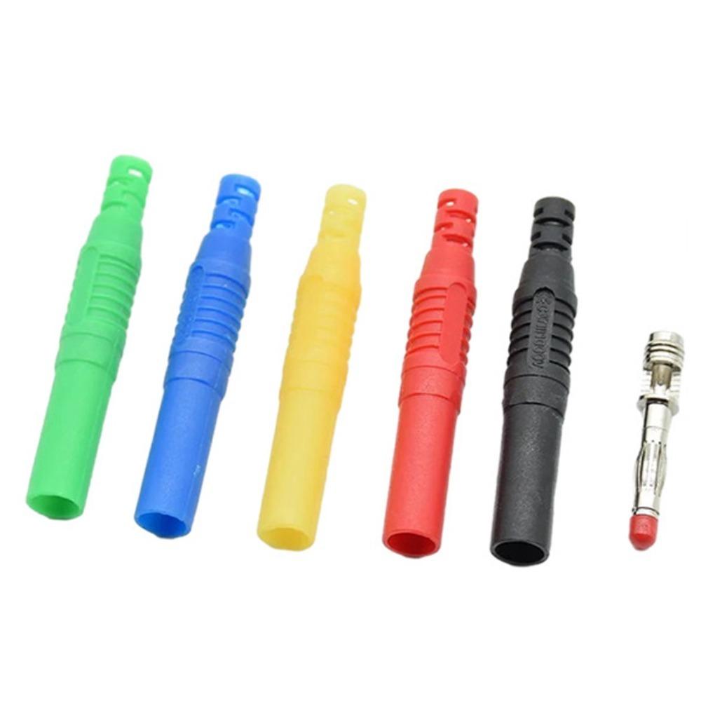 5pcs Stackable Banana Socket 4mm Plug Banana Jack Durable Banana Plug  For Instrumentation