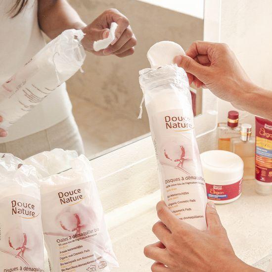 Douce Nature Organic 100% Cotton Round Cotton Pads 80 Sheets X 3