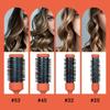 Thermal Protective Ceramic Barrels Hair Brush Natural Volumizing Curls Nylon Bristles Ergonomic Beechwood For Styling