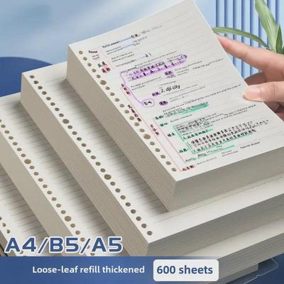 Студенческая жизнь B5, сменный блок с отрывными листами: Бумага в клетку А4, А5 для заметок на английском языке