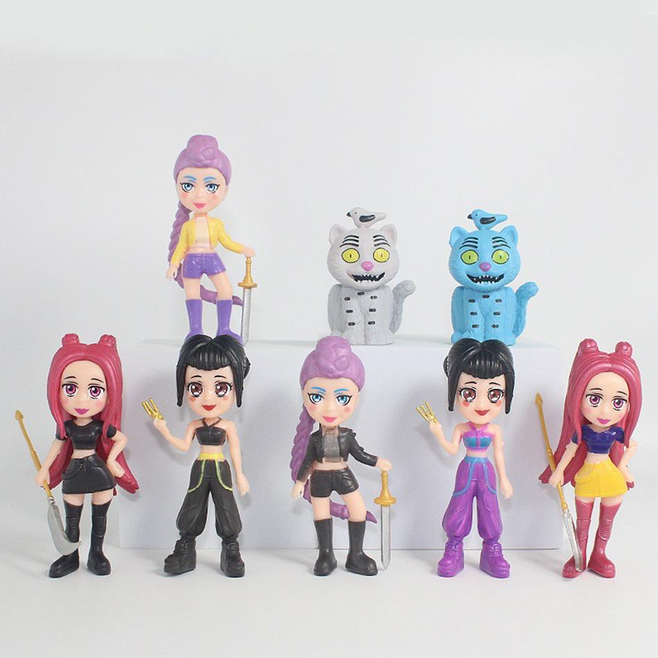 Фигурка K-pop Охотники на демонов K-pop Фигурки Охотники на демонов Фигурки Huntrix Игрушка Фигурки Derpys Tiger Rumi Mira Zoey Sussy Украшение