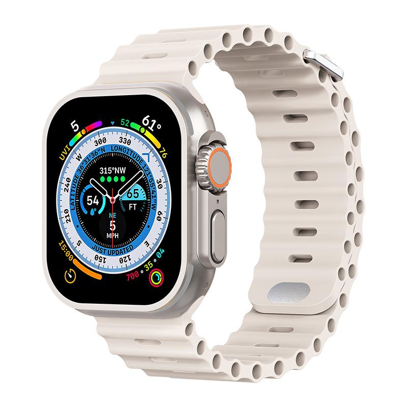 Морской ремешок для Apple Watch Ultra 3 2 Ремешок 49 мм Серия 45 мм 41 мм 46 мм 42 мм 40 44 мм Силиконовый ремешок для часов iWatch 11 10 9 8 7 6 5 SE2