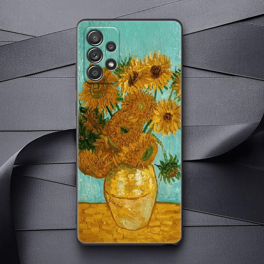 Чехол для телефона с масляной краской для Samsung Galaxy A32 A33 A31 A23 A22 A21S A13 A12 A11 A03 A02 5G, чехлы с изображением кота Ван Гога, звездной ночи