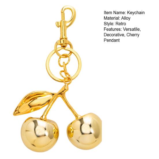 Брелок Держатель для ключей Подвеска Листья вишни Брелок Устойчивый к выцветанию Сплав Кольцо для ключей Аксессуар для рюкзака Машины