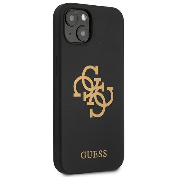 Etui do iPhone 13 mini Guess Silicone 4G Logo Czarne