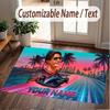Custom Rug George Russell Pattern Print Name Text Soft Non‑Slip Floor Carpet for Home Indoor Decoration