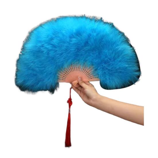 Винтажный складной веер из перьев, ручной веер для свадебной вечеринки, переносной летний веер, украшение для танцевального представления, аксессуары для вечеринок