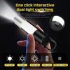 Super Bright Flashlight with Dual Light Sources 18650 Rechargeable Torch 5 Modes With Hanging Hook Side COB Light Camping Lamp