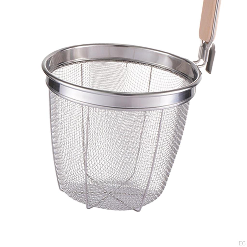 Deep Fry Basket Fine Sieve Pasta Noodle Strainer for Vegetable Rinsing