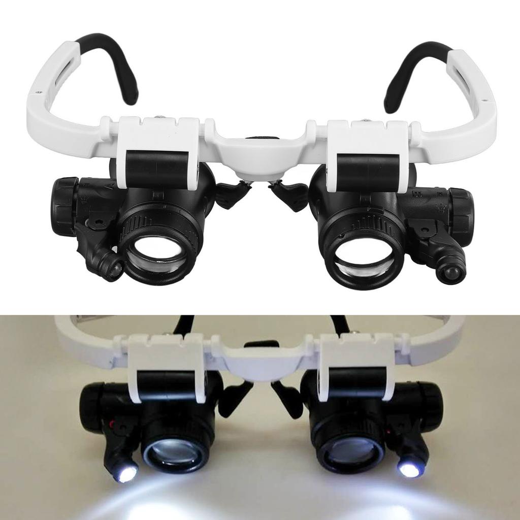 Увеличительные стекла 23-кратное увеличение регулируемая головная лупа со светодиодной подсветкой для ремонта часов Jewel