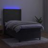 VidaXL Slat Bed Base with Mattress and LED, Upholstered Bed, Single Bed, Adult Bed for Interior Bedroom, 3139416