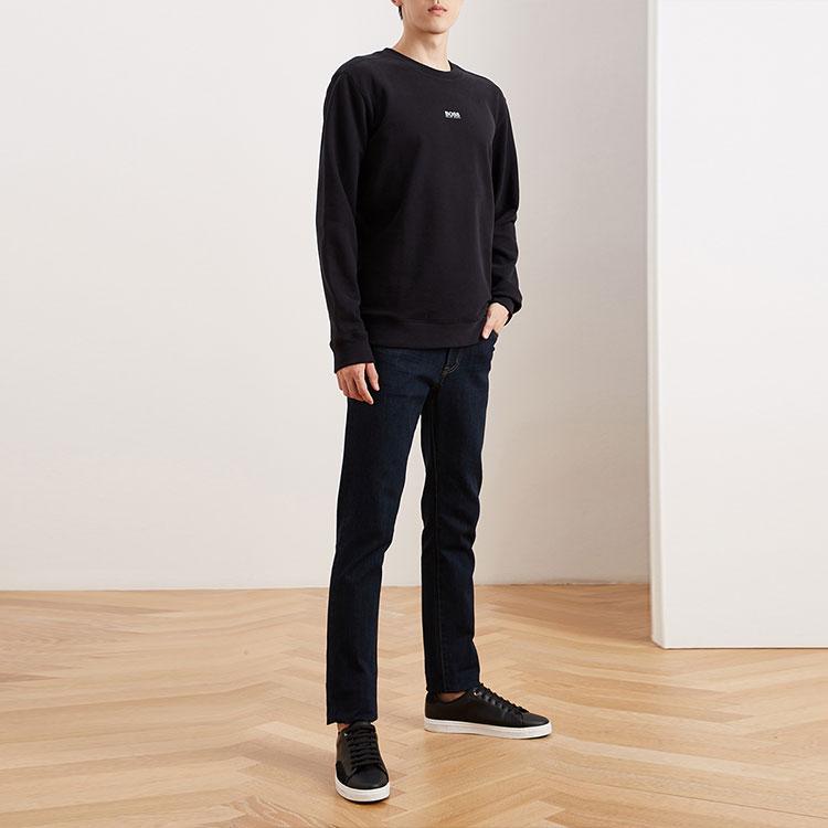 HUGO BOSS Sweatshirts Men's Black Crew Neck Moderate Regular 50459462-001