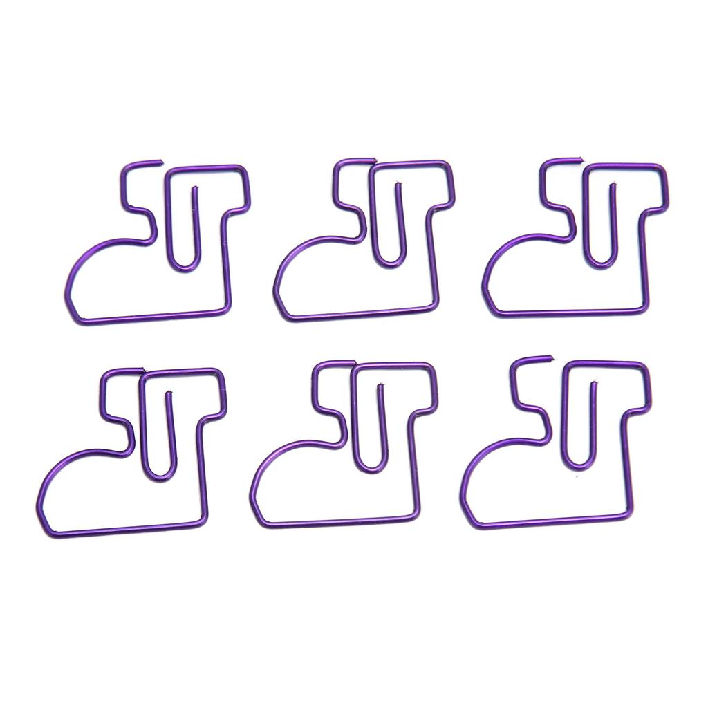 100pcs Christmas Shoes Paper Clips Metal Bookmark Paper Clips Cute Multifunctional Paper Clips for O