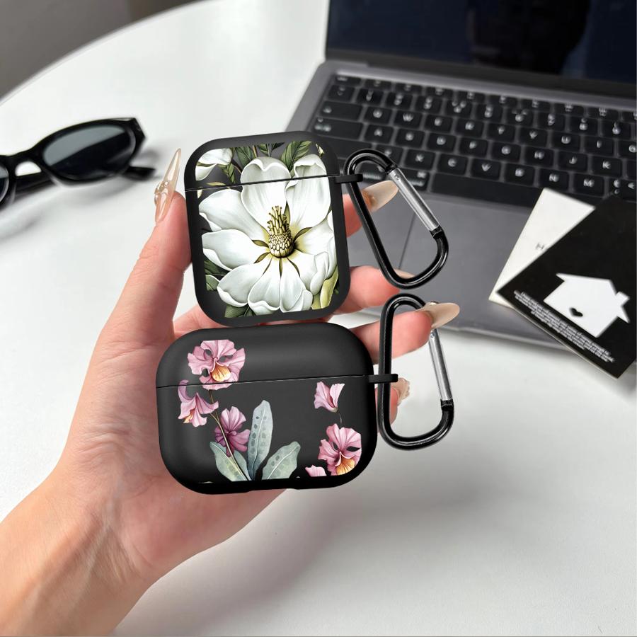 Чехол Для Airpods 4 2 3 Pro3 Pro2 1 Pro Чехлы Для Наушников Обложка Цветы Силикон