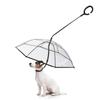 Transparent Pet Umbrella Dog C- Type Umbrella Pet Supplies Adjustable Dog Walking In Rainy Days Hand Holding Rope