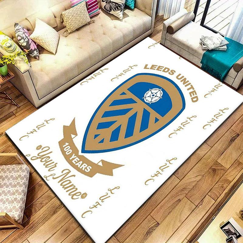 Leeds United Custom Name Carpet Rug for Living Room Bedroom Home Sofa Decoration,Kids play Non-slip Floor Mat