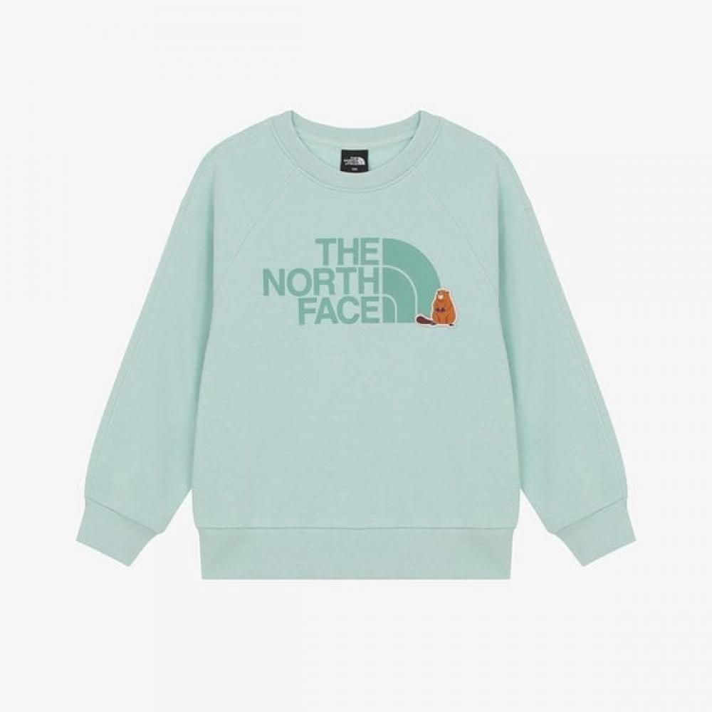 The North Face Детская анимированная толстовка мятного цвета Nm5mr55u
