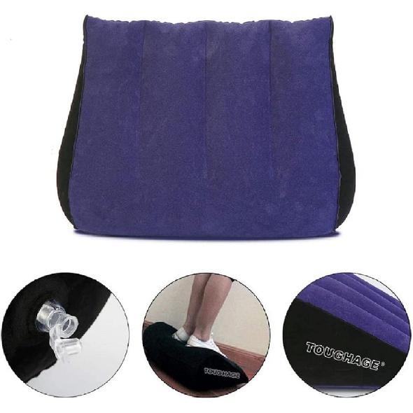 Sex Toys - Pillow Position Cushion Triangle Inflatable Ramp Home Flirting Toy Deep Position Support Pillow for Couple