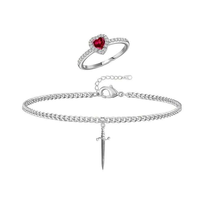 Набор браслетов и колец для пары «Стрела Амура» - Нержавеющая сталь, Невыцветающие украшения