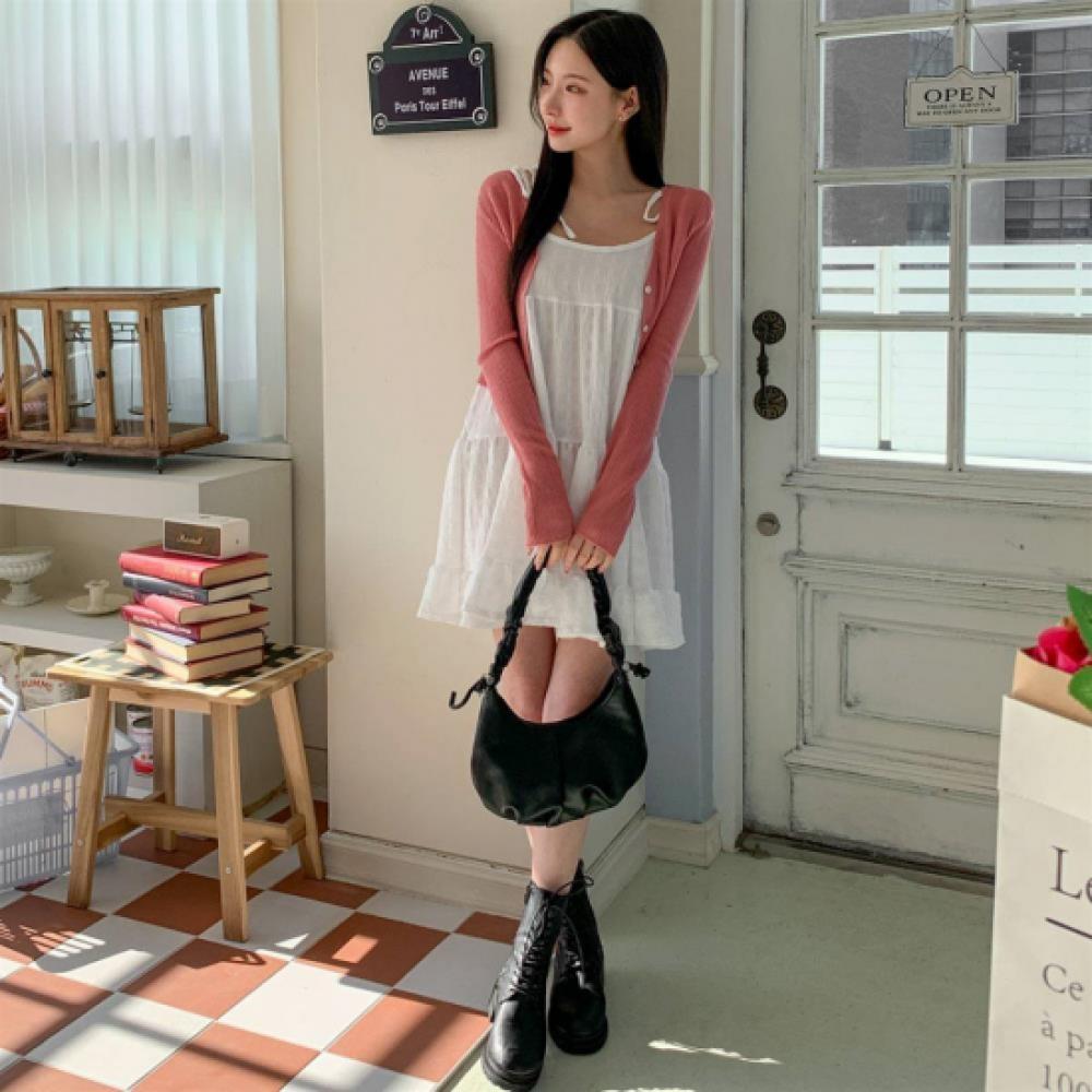 New ArrivalS Open Run Women S Solid Color Ribbon Strap Flare SleeveleSS dreSS