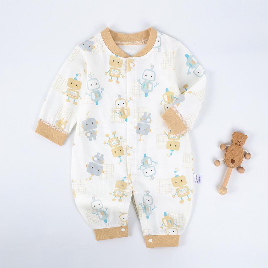 Комбинезон для новорожденных с длинными рукавами 2024 года — супер милый комбинезон на весну/осень для раннего ползания