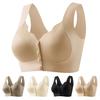 Женский бюстгальтер, бесшовный эластичный плечевой ремень, чистый цвет, беспроводная передняя застежка на пуговицах, хорошая воздухопроницаемость, высокая эластичность