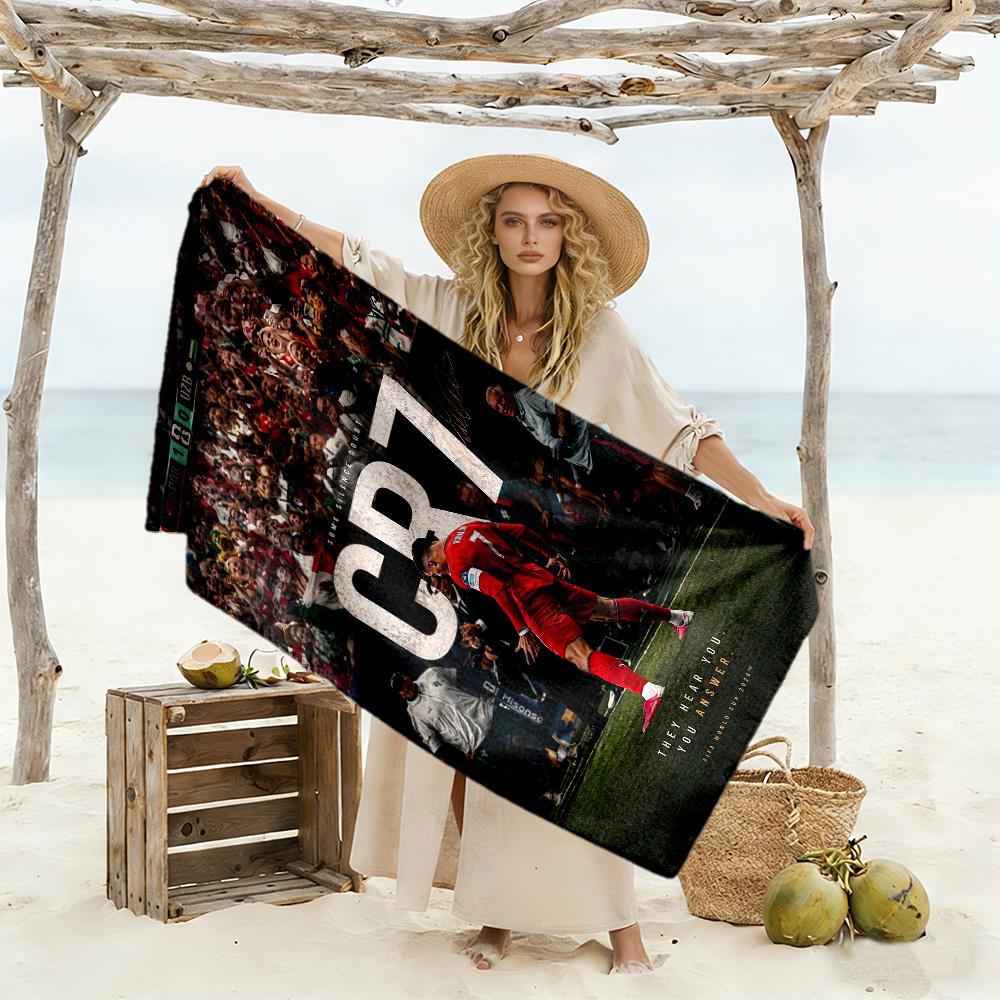 Cr7: Answer Revealed Beach Towel Quick-Dry Soft Microfiber Comfortable Lightweight Portable for Swimming,Beach,Camping, Travel, Beach Accessories,Gym