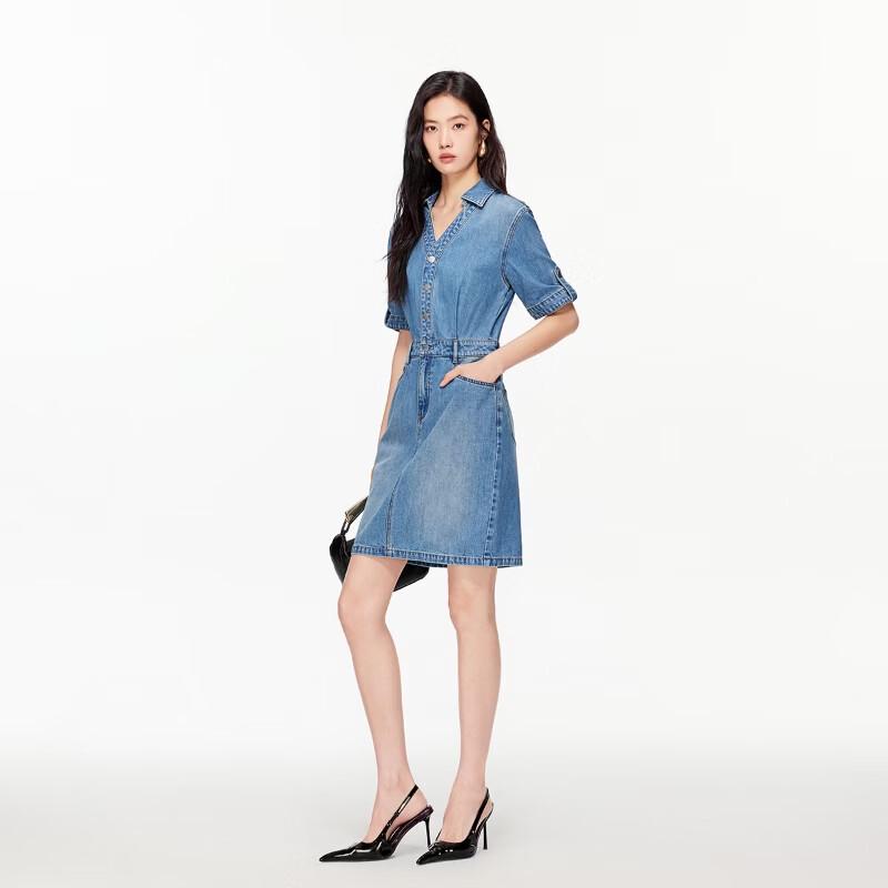 Veromoda Джинсовое платье со съемной лентой из смеси лиоцелла