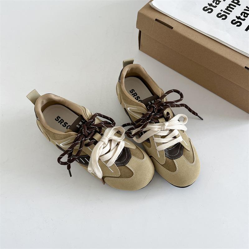 Student Party Retro Fashion Versatile Flat-bottomed German Training Shoes Women's 2025 New Lightweight Casual Sports Shoes Board Shoes