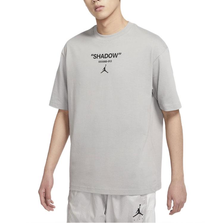 Jordan T Shirts Men's Gray Crew Neck Moderate (Unisex) T-Shirts DV9727 062