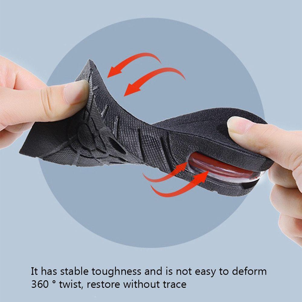 Мужские Женские Амортизирующие Вставки под Пятку Обувь-Подъемник Подушечки Увеличивающие Рост Половинки Стелек