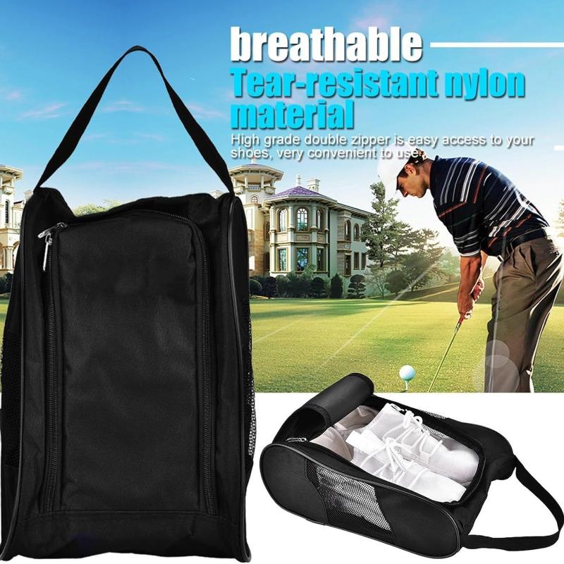 Oxford Cloth Golf Shoe Handbag Breathable Dustproof Lightweight Portable Storage Bag for Golf Football Tennis Sports Shoes
