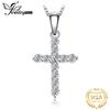 JewelryPalace Крест Боком Кубический Цирконий 925 Пробы Подвеска-ожерелье для Женщин Покрытие Желтым Золотом Розовым Золотом Без Цепочки