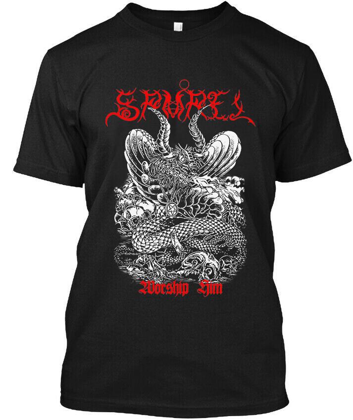 New! Popular Samael Worship Him Swiss Graphic Vintage Art Logo T-Shirt S-4XL