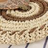 Женская тканая сумка в стиле бохо, летняя пляжная соломенная сумка, круглая сумка на плечо из ротанга