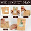 Wooden Crafts German Blessings Engraved Money Tree Board Double-Sided Traditional Wooden Holiday Gift