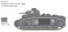 Italeri 1/56 Французский тяжелый танк B1 bis времен Второй мировой войны Пластиковый набор для сборки IT25766