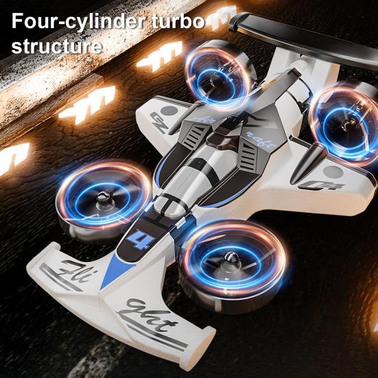 Игрушка дрон-трансформер 2-в-1 для трюков, мини-квадрокоптер для полетов по земле и воздуху с дистанционным управлением, игрушечная машина для детей и взрослых, для начинающих, радиоуправляемый трюковой самолет 2,4 ГГц, игрушечная дрифт-машина