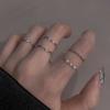 Multi Beaded Rings Set Natural Ring for Women Vintage Gold Silver Color Minimalist RingWedding Jewelry Gift