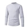 Men'S New Semi-Turtleneck Integrated Fleece Sweater Knitted Sweater Fashionable Fleece Sweater Bottoming Shirt Men'S