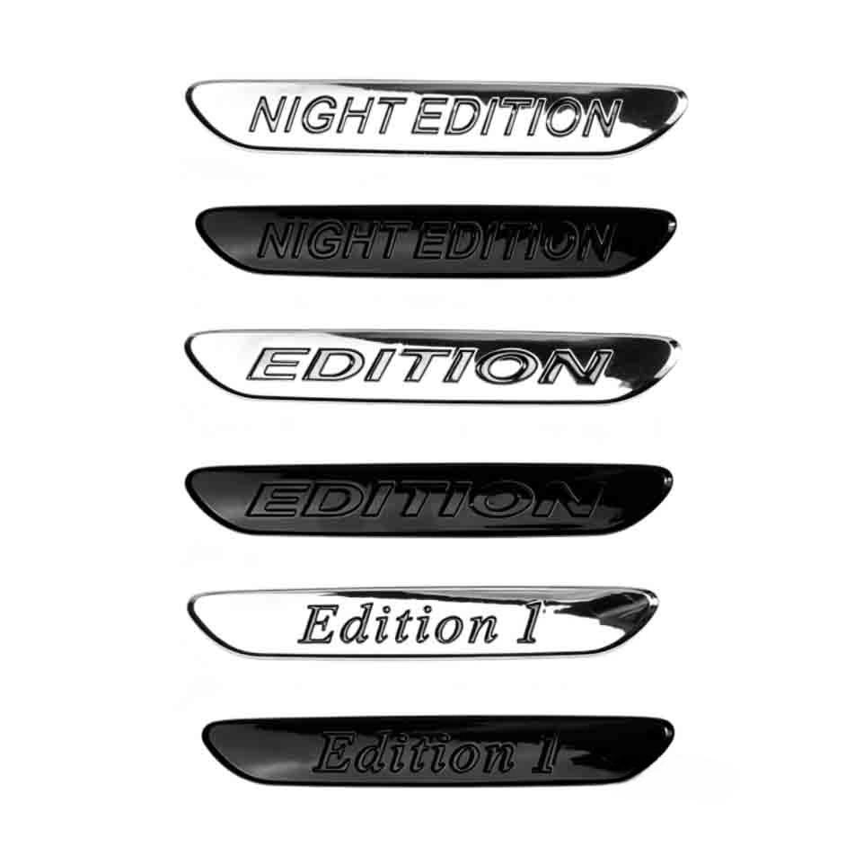 EDITION 1 Night Edition C300 C200L GLA CLA Chrome Silver black Badge Car Styling Logo stickers Emblem