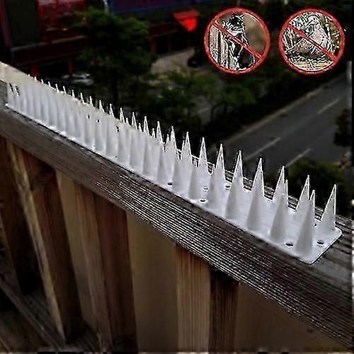 12pcs Plastic Bird Repellent Spike Fence Anti-climbing Spikes (White)