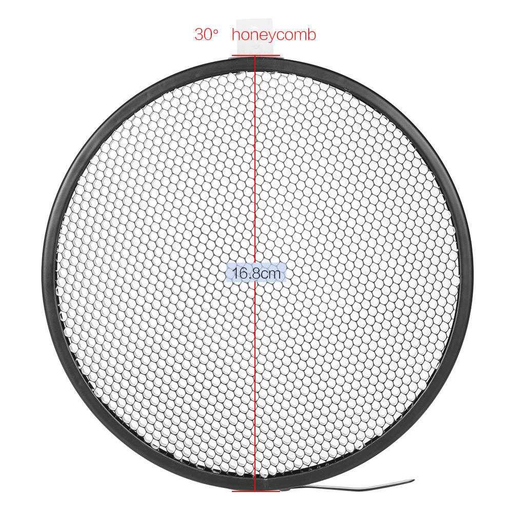 Photo Studio 16.8cm 30 Degree Honeycomb Grid for 7 Standard Reflector Diffuser Lamp Shade Dish