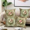 Ретро наволочка с цветочным декором, супермягкий полиэстер, украшение для спинки дивана в гостиной, автомобильная наволочка