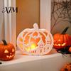 DIY Pumpkin Box Mold 1 Set Halloween Lampshade Silicone Mold, Hollow Reusable Gypsum Cement Epoxy Resin Casting for Crafts Handmade