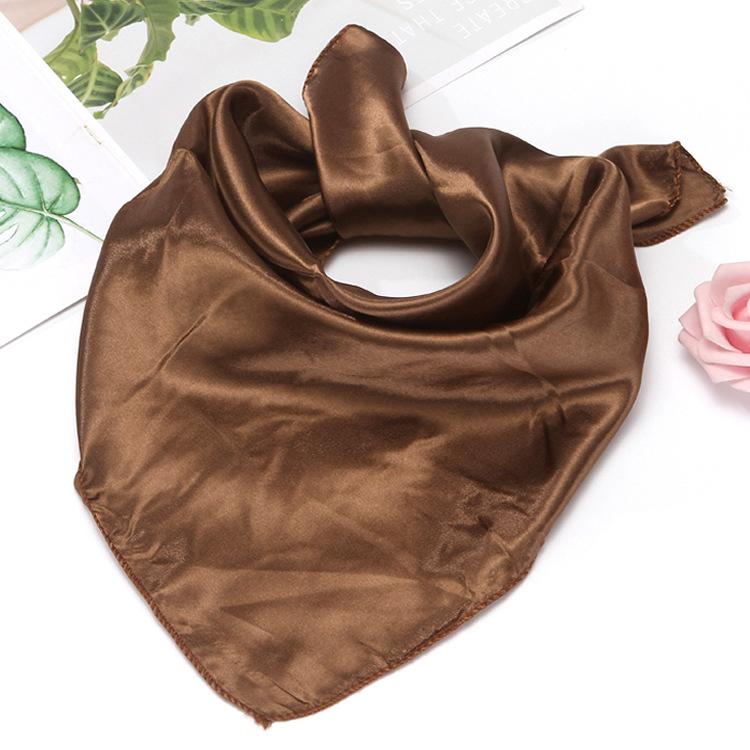 Монохромный однотонный сплошной цвет профессиональный квадратный шарф производительность мужчины женщины маленький шелковый шарф стюардесса банка 50 цветов маленький квадратный шарф