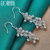 925 Sterling Silver Grape Bead Earrings Fashion Jewelry