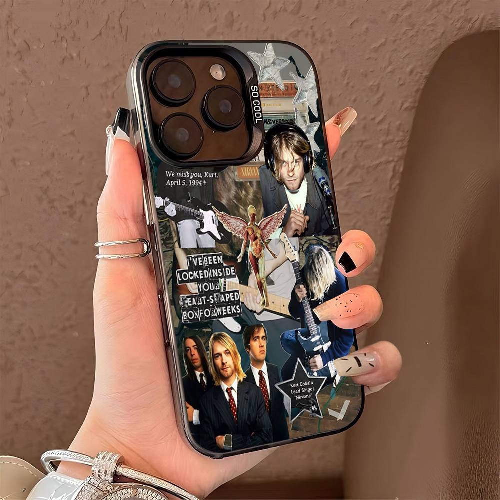 Classic Hot Band N-Nirvanas Rock Color Phone Case For IPhone 17 16 15 14 13 12 11 Pro Max Plus Pro Shell