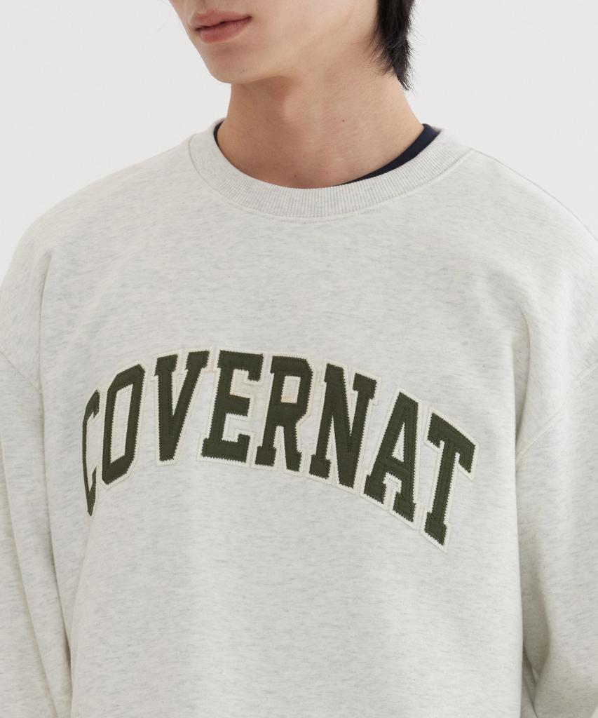 COVERNAT Arch Logo Sweatshirt Oatmeal