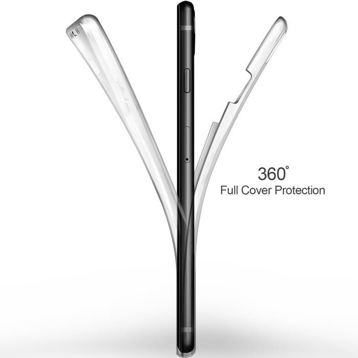 Coque - Phonillico® - iPhone X - TPU Silicone Transparent - Ultra Slim - Protection Intégrale